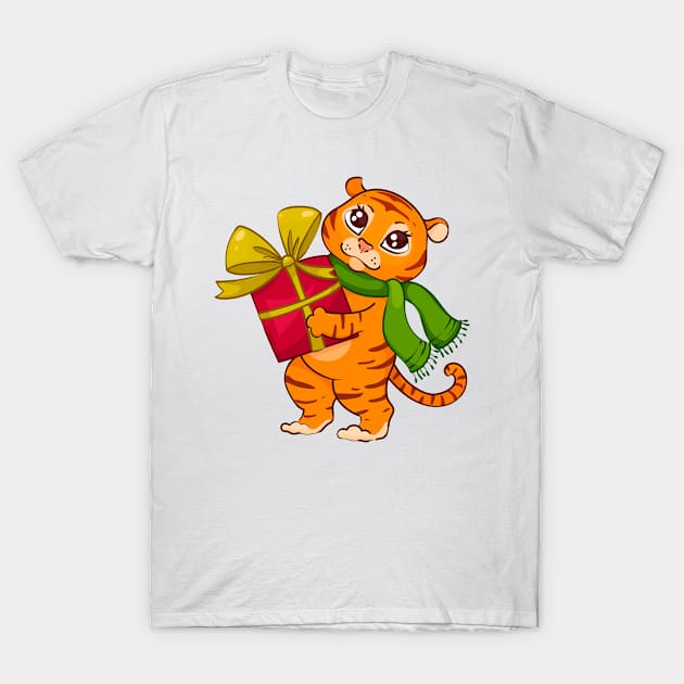 new year symbol 2022 tiger cub T-Shirt by  ESHA-Studio